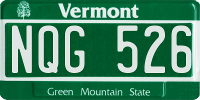 VT license plate NQG526