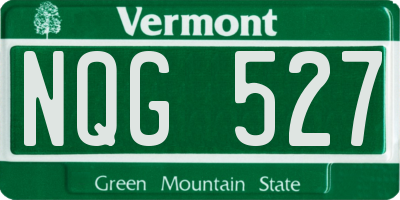 VT license plate NQG527