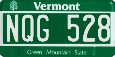 VT license plate NQG528