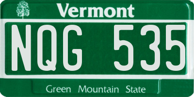 VT license plate NQG535