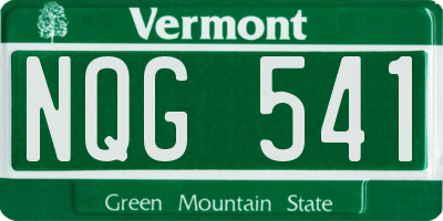 VT license plate NQG541