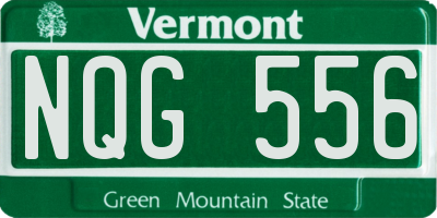 VT license plate NQG556