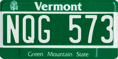 VT license plate NQG573