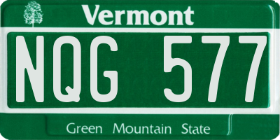 VT license plate NQG577