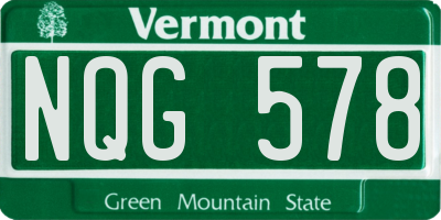 VT license plate NQG578