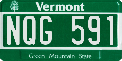 VT license plate NQG591