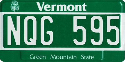 VT license plate NQG595