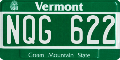 VT license plate NQG622