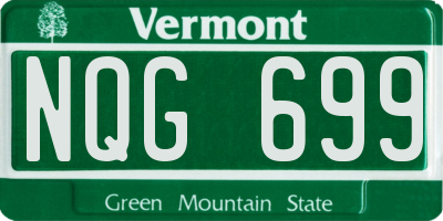 VT license plate NQG699