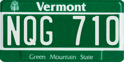VT license plate NQG710