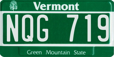 VT license plate NQG719