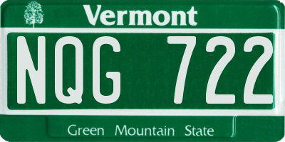 VT license plate NQG722