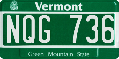VT license plate NQG736
