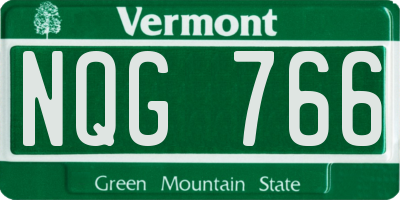 VT license plate NQG766