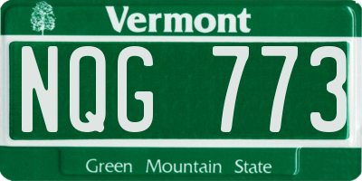 VT license plate NQG773