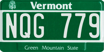 VT license plate NQG779