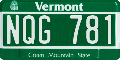 VT license plate NQG781