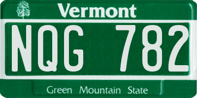 VT license plate NQG782