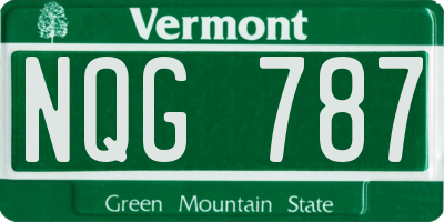 VT license plate NQG787