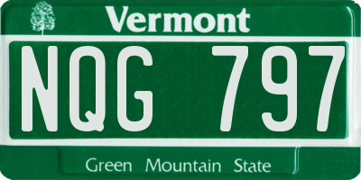 VT license plate NQG797