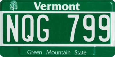 VT license plate NQG799