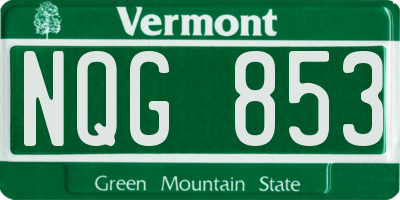 VT license plate NQG853
