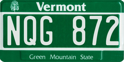VT license plate NQG872
