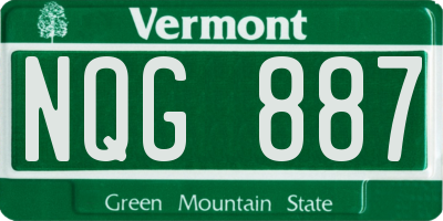 VT license plate NQG887