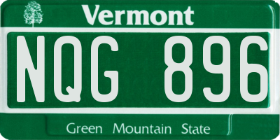 VT license plate NQG896