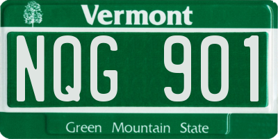 VT license plate NQG901