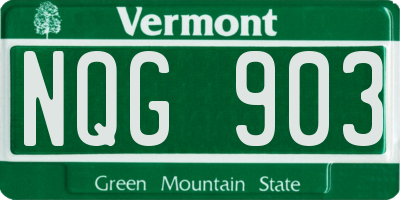 VT license plate NQG903