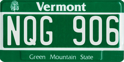 VT license plate NQG906