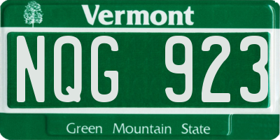 VT license plate NQG923