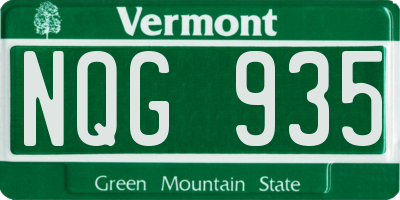 VT license plate NQG935