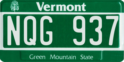 VT license plate NQG937