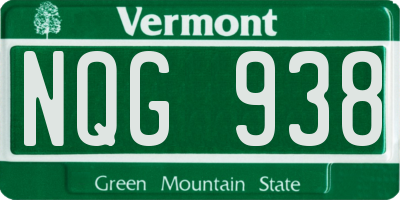 VT license plate NQG938