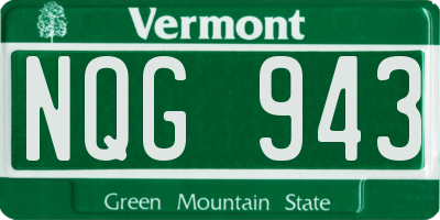 VT license plate NQG943