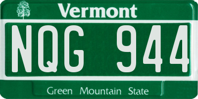 VT license plate NQG944