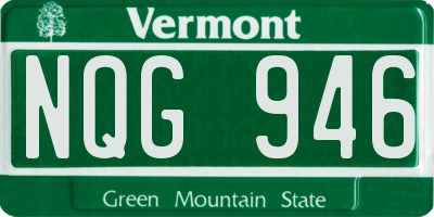VT license plate NQG946