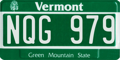 VT license plate NQG979