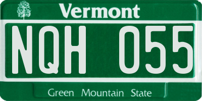VT license plate NQH055