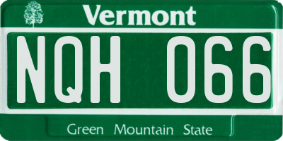 VT license plate NQH066