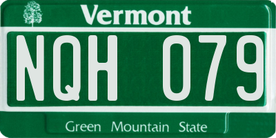 VT license plate NQH079