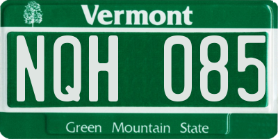 VT license plate NQH085