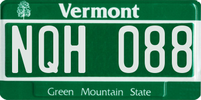 VT license plate NQH088