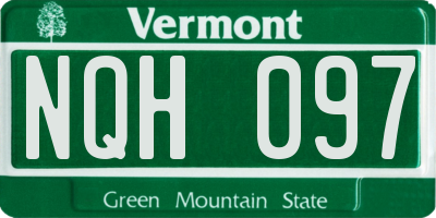 VT license plate NQH097