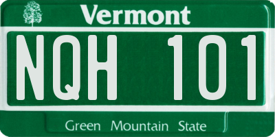VT license plate NQH101