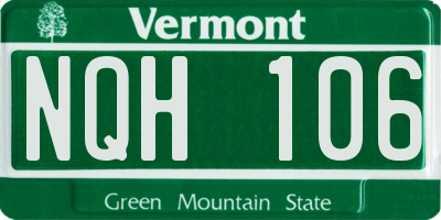 VT license plate NQH106