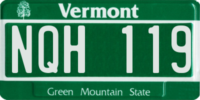 VT license plate NQH119