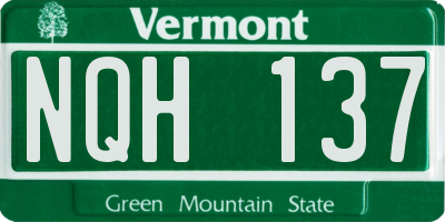 VT license plate NQH137